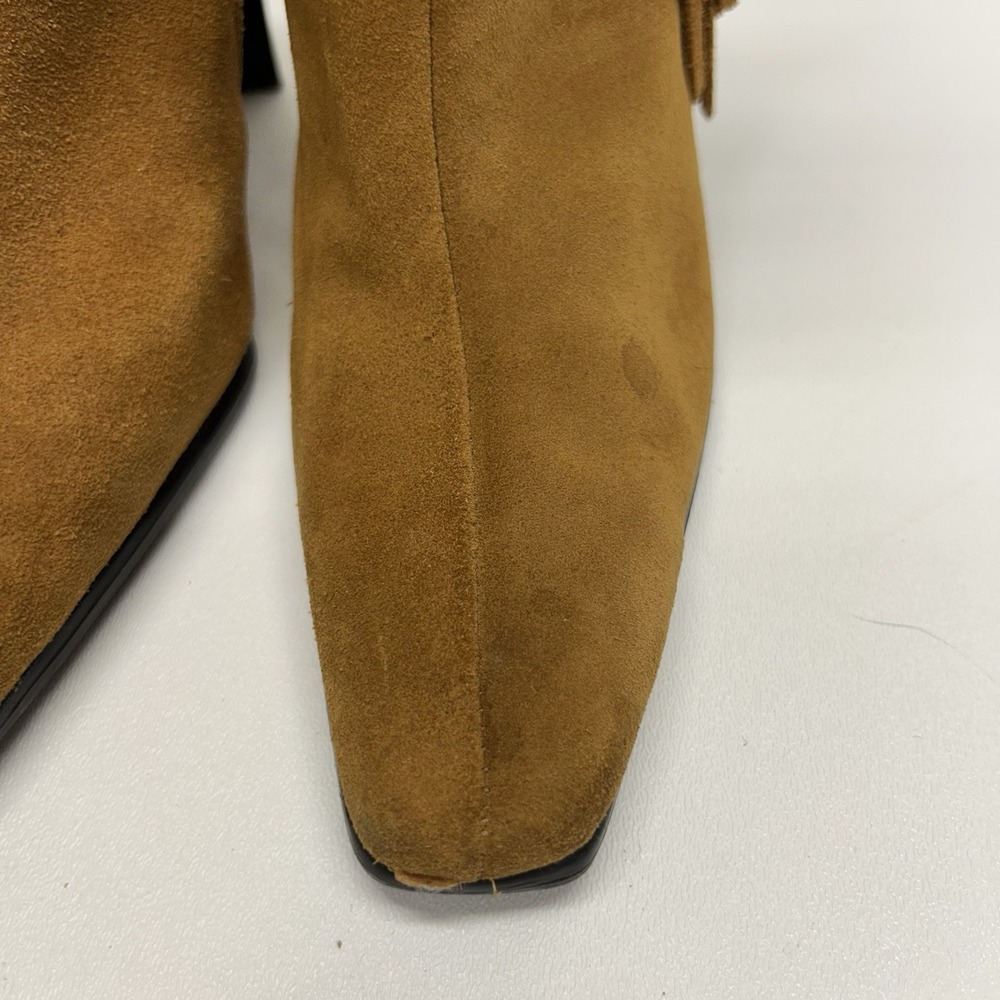 Predictions Suede Fringe Western Boots Vintage Y2K Boho Festival Heeled Size 6 - Picture 6 of 16